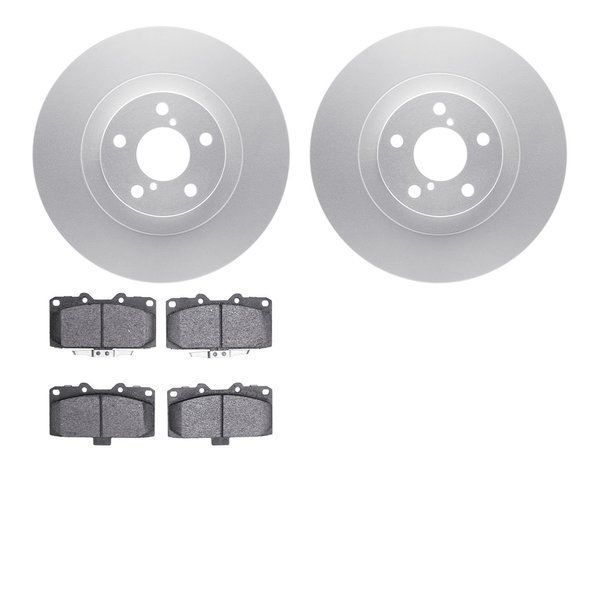 Dynamic Friction Co 4602-13010, Geospec Rotors with 5000 Euro Ceramic Brake Pads, Silver 4602-13010